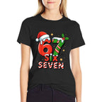 Funny 67 Meme Christmas Six Seven Santa Holiday  Graphic-printed T-Shirt