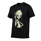 Alien Middle Finger Adult Humour Funny Novelty  Durable T-Shirt