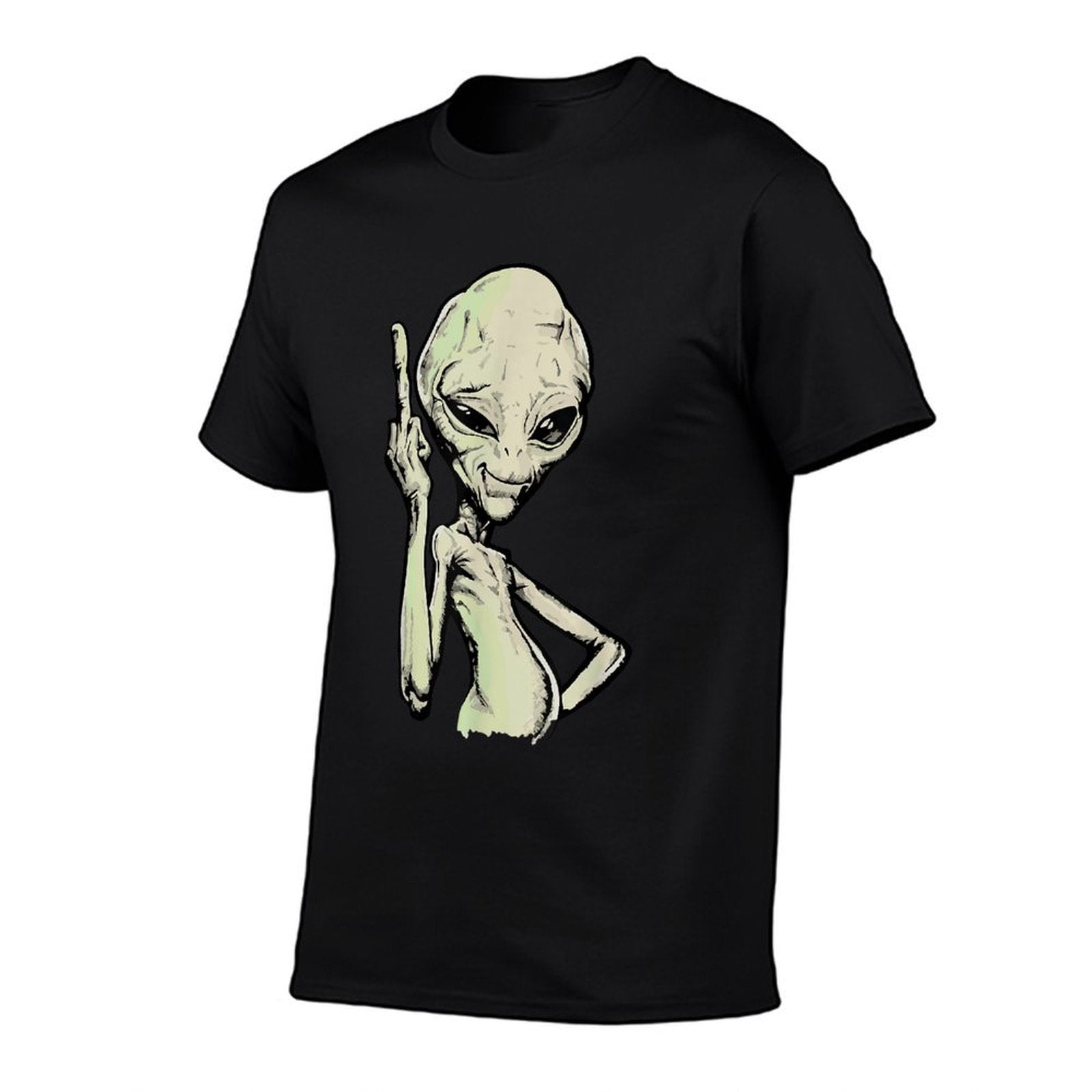 Alien Middle Finger Adult Humour Funny Novelty  Durable T-Shirt