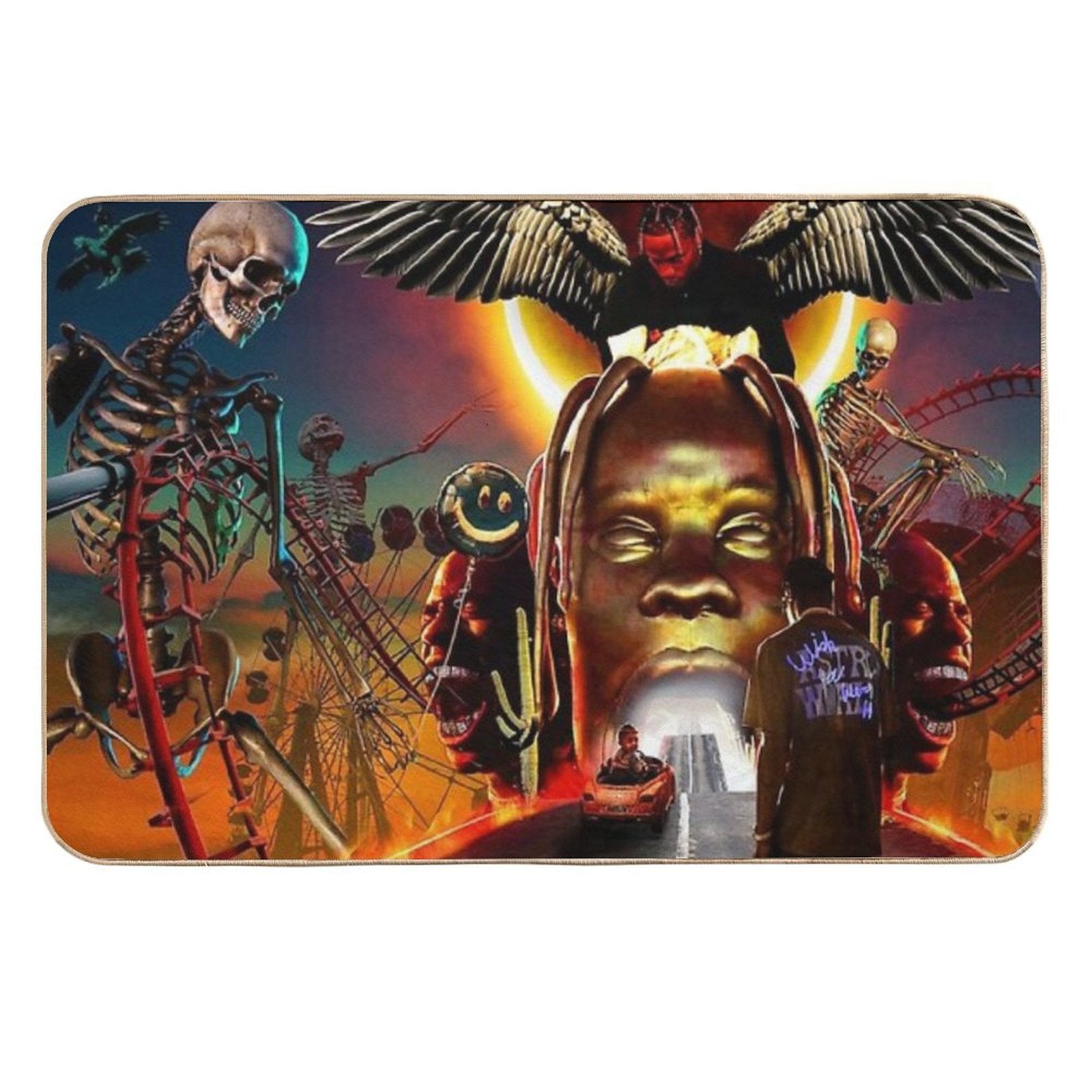 Astroworld Art  Stain-Proof Bath Mat