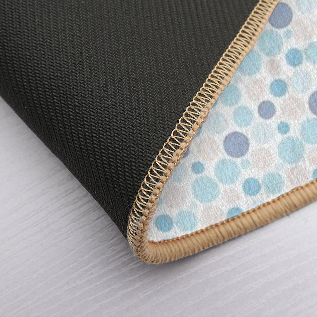 Abstract Circle Pattern - Blue And Grey  Dirt-Trapping Bath Mat