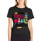 Little Miss 1st Grader First Day Of School First Grade Girls  Graphic-printed T-Shirt
