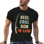 Retro Reel Cool Son In Law Funny Father Gift Bass Fishing  Vintage-inspired T-Shirt