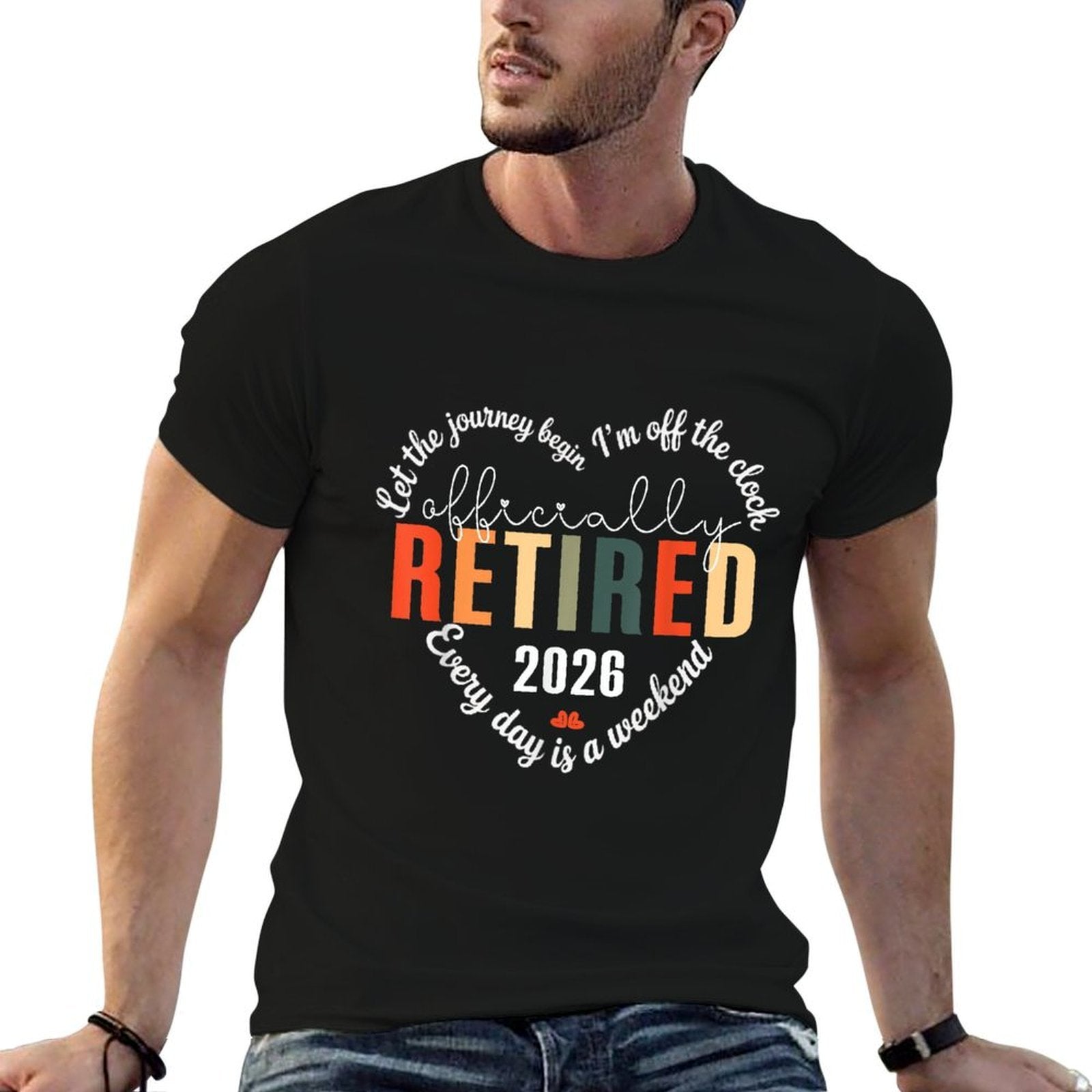 Funny Retired 2026 Heart For Women Retirement Retired 2026  Relaxed-fit T-Shirt