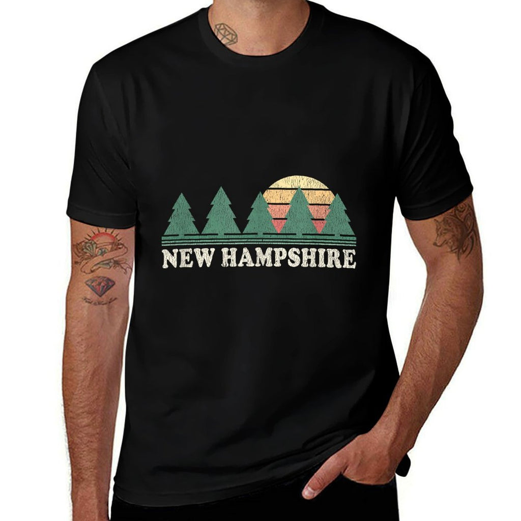 New Hampshire NH Vintage Retro 70s Graphic  Classic T-Shirt