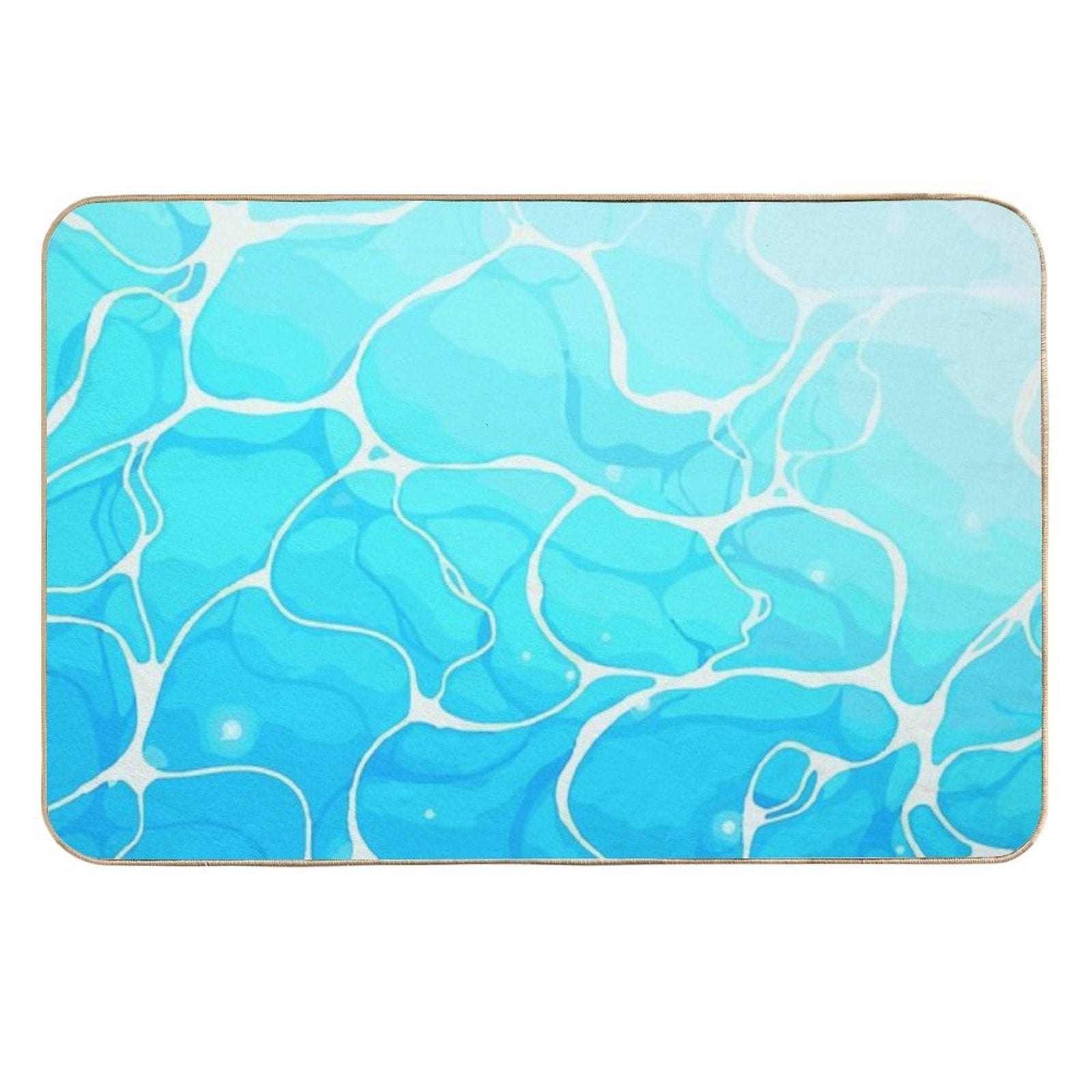 Anime Water Pattern  Slip-Resistant Bath Mat