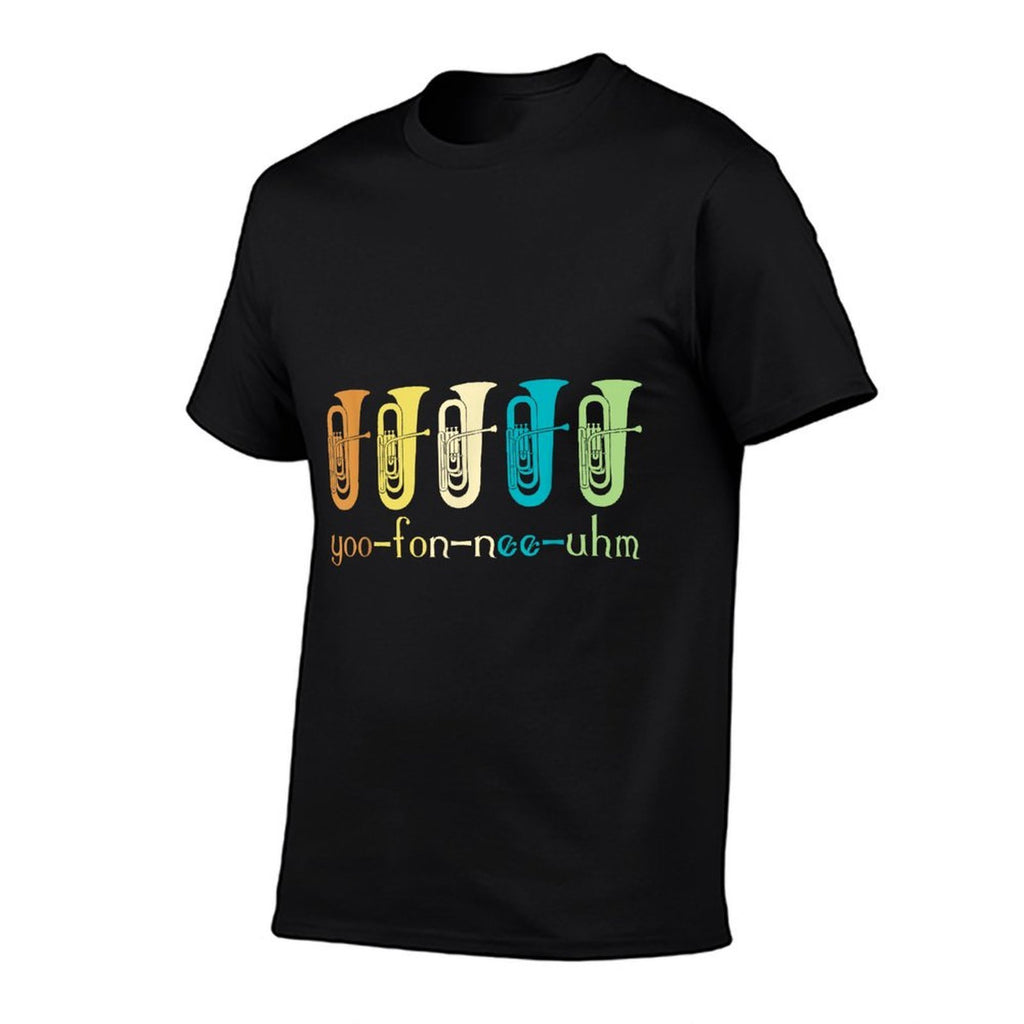Retro Euphonium Player Euphoniumist Brass Horn Marching Band  Oversized Silhouette T-Shirt