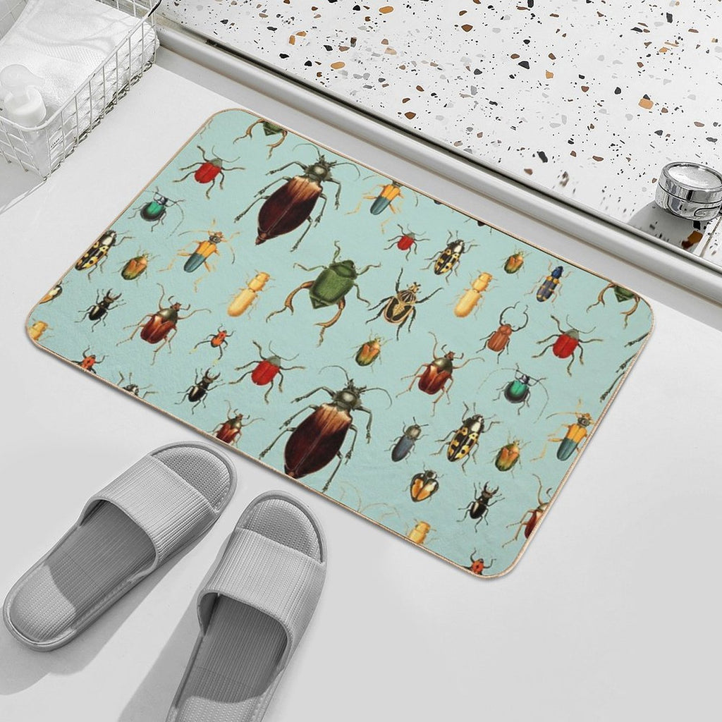 Antique Pattern - Beetles And Bugs  Multi-Purpose Bath Mat