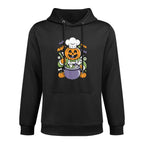 Funny Pumpkin Chef Cooking Halloween Cauldron Design Layering Staple Hoodie