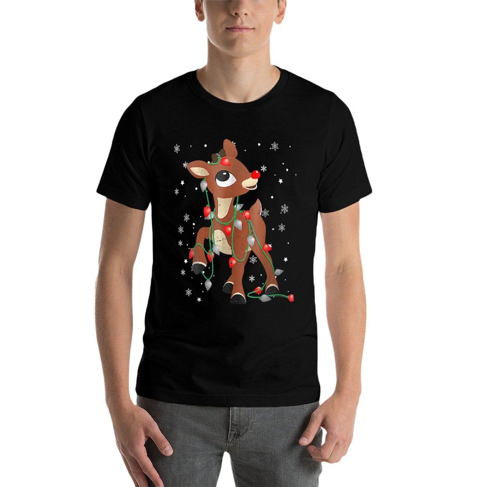 Womens Rudolph The Red Nose Reindeer for Kids And Christmas Fan  Polyester Blend T-Shirt