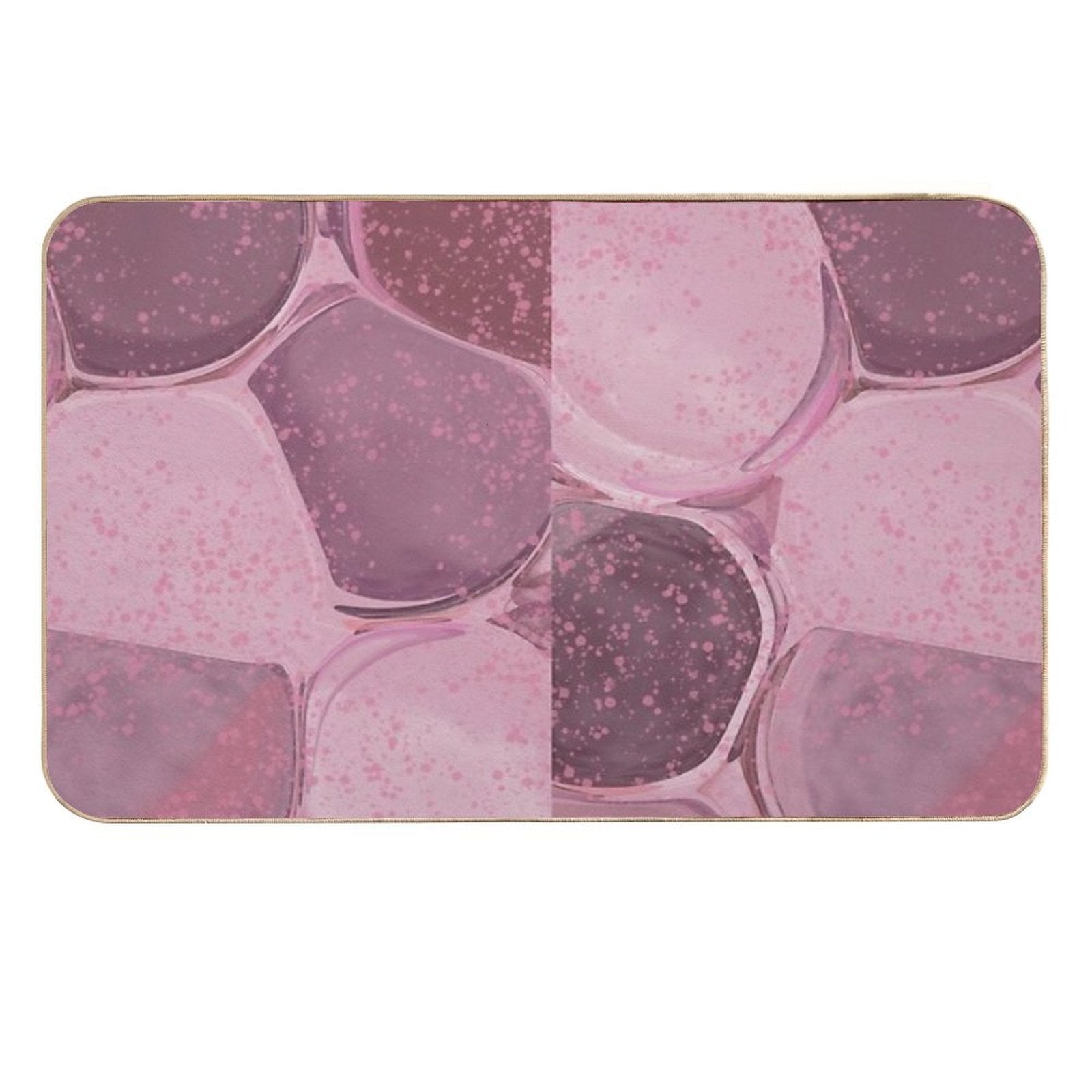 Pink Turtle Shell  Stain-Proof Bath Mat
