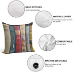 The Old Books Soft Washable Throw Pillow