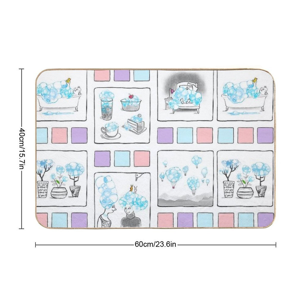 Bubble Bath And Duck  Multi-Purpose Bath Mat