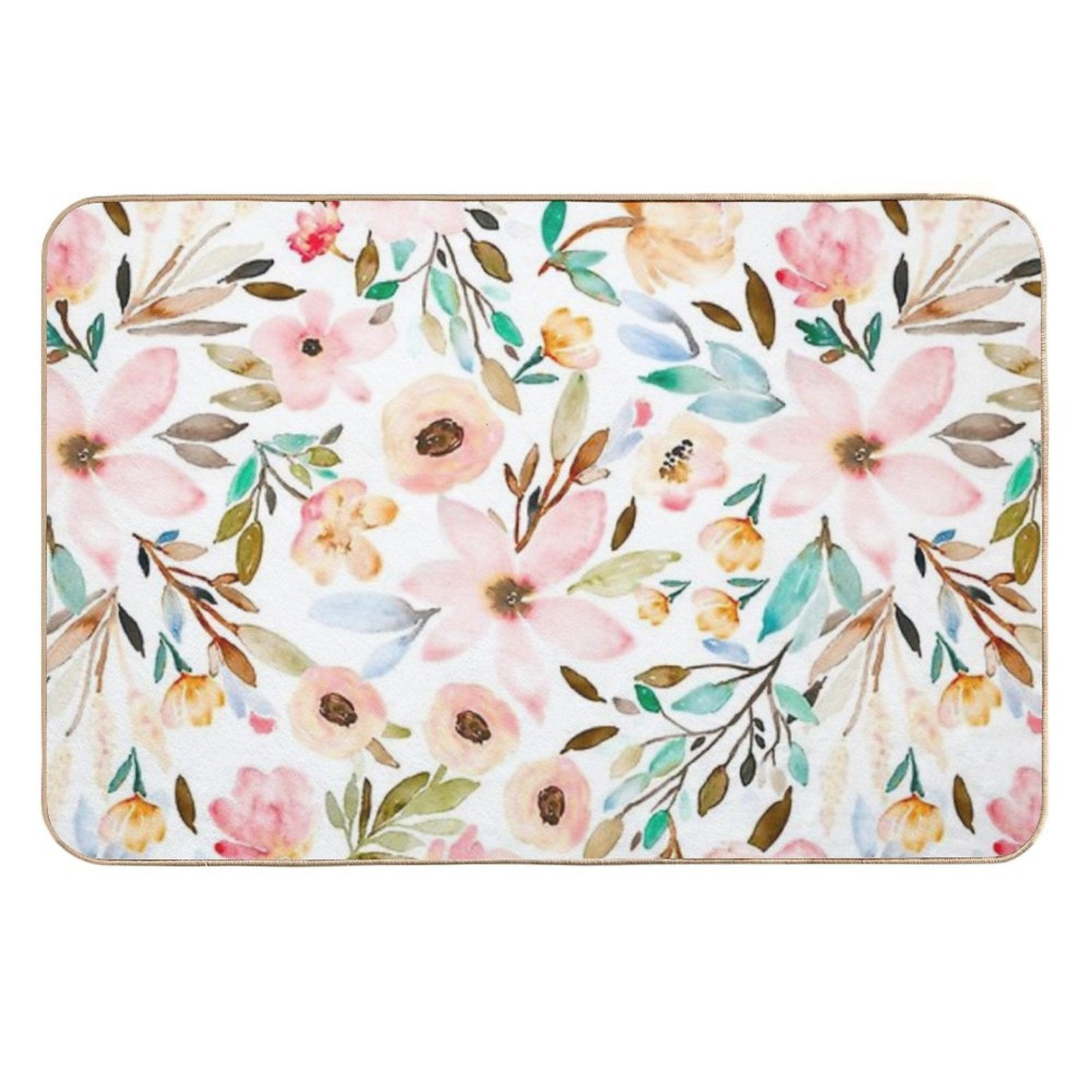 Botanical Floral  Anti-Trip Bath Mat