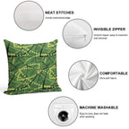 Copy of The Classic Seat Fabric Found on Melbourne Metro Trams And Trains! Soft Short Plush Fabric Throw Pillow