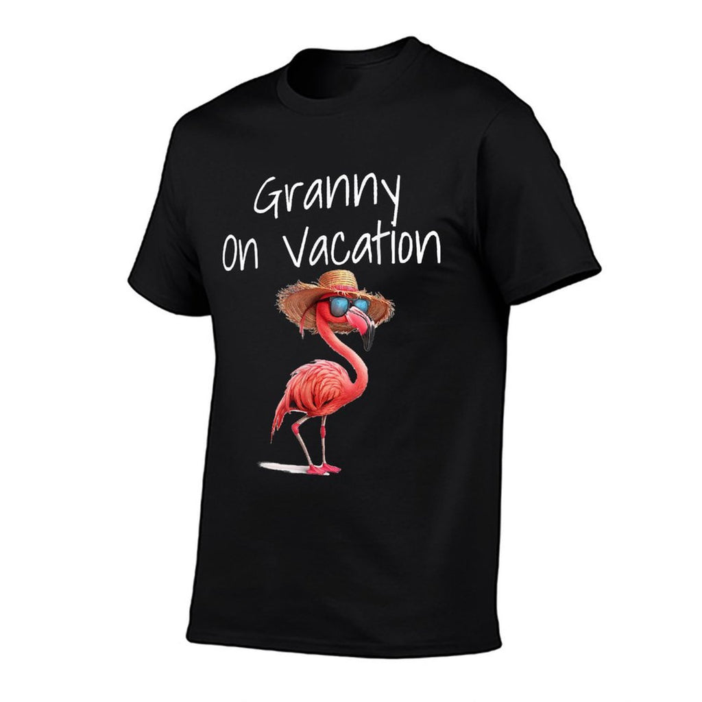 Granny On Vacation Funny Flamingo Beach Getaway Grandma  Stretchy T-Shirt