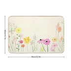 Country Cottage Flowers  Easy To Clean Bath Mat