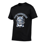 Funny Kitten Shirt Cat Meme Cute Cat Rage Consumes Me  Ribbed Collar T-Shirt