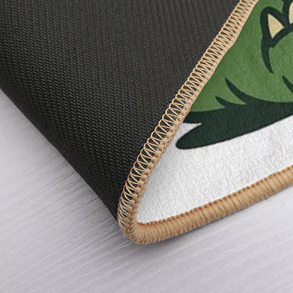 Chubby Retro Dinosaur – Cute Sitting Dino Mascot Design  Easy Maintenance Bath Mat