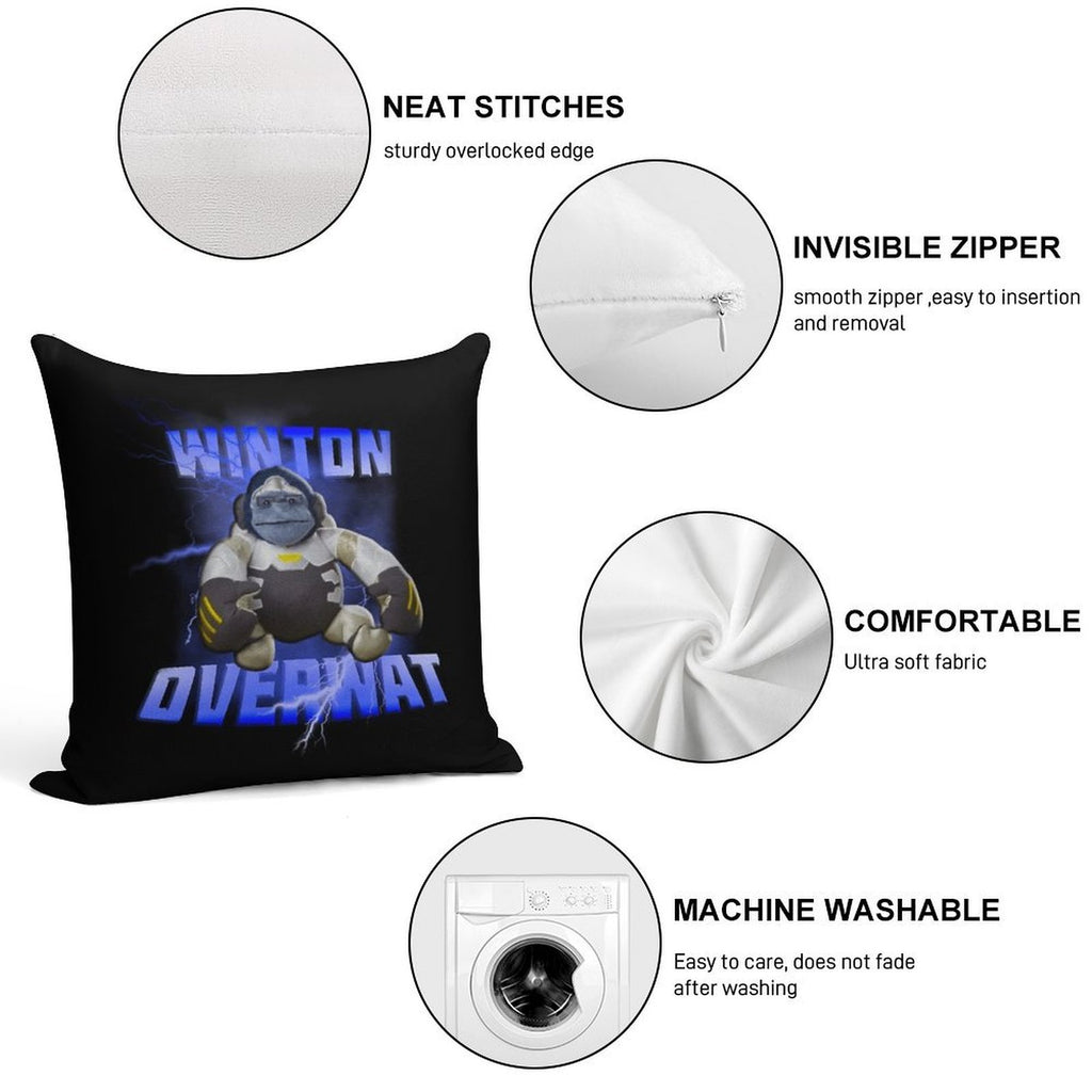 Winton Overwat Meme Soft Skin-Friendly Throw Pillow
