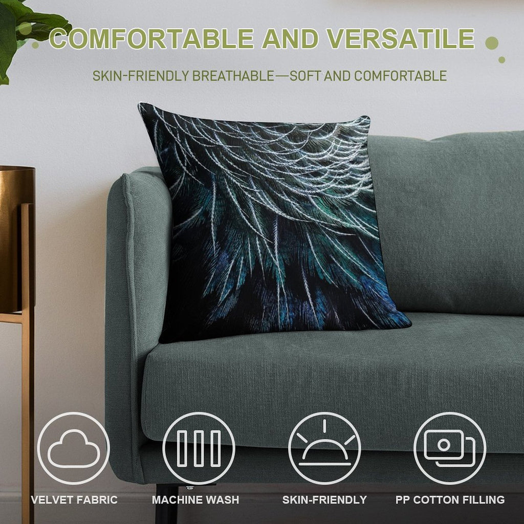 Tui Feathers Soft Durable Construction Throw Pillow
