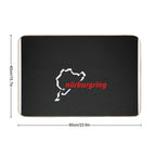 Nürburgring Carbon Fiber White  Red Durable Bath Mat