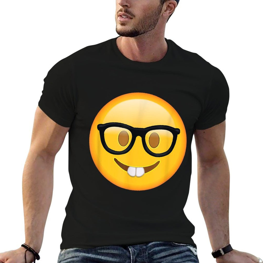 Nerd Glasses Buckteeth Emoticon Funny Hilarious Nerdy Face  Classic T-Shirt