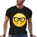 Nerd Glasses Buckteeth Emoticon Funny Hilarious Nerdy Face  Classic T-Shirt