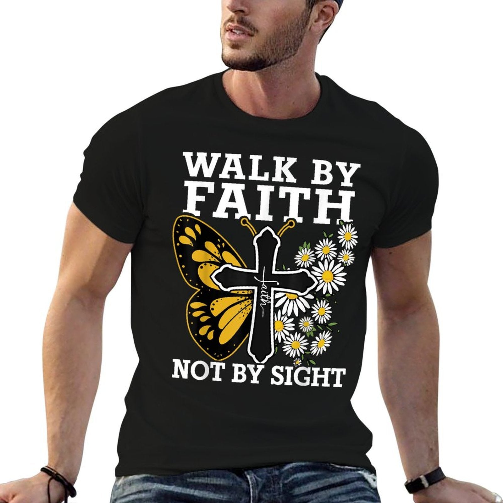 Walk By Faith Christian Women Girl Jesus Love You God Sister  Versatile T-Shirt