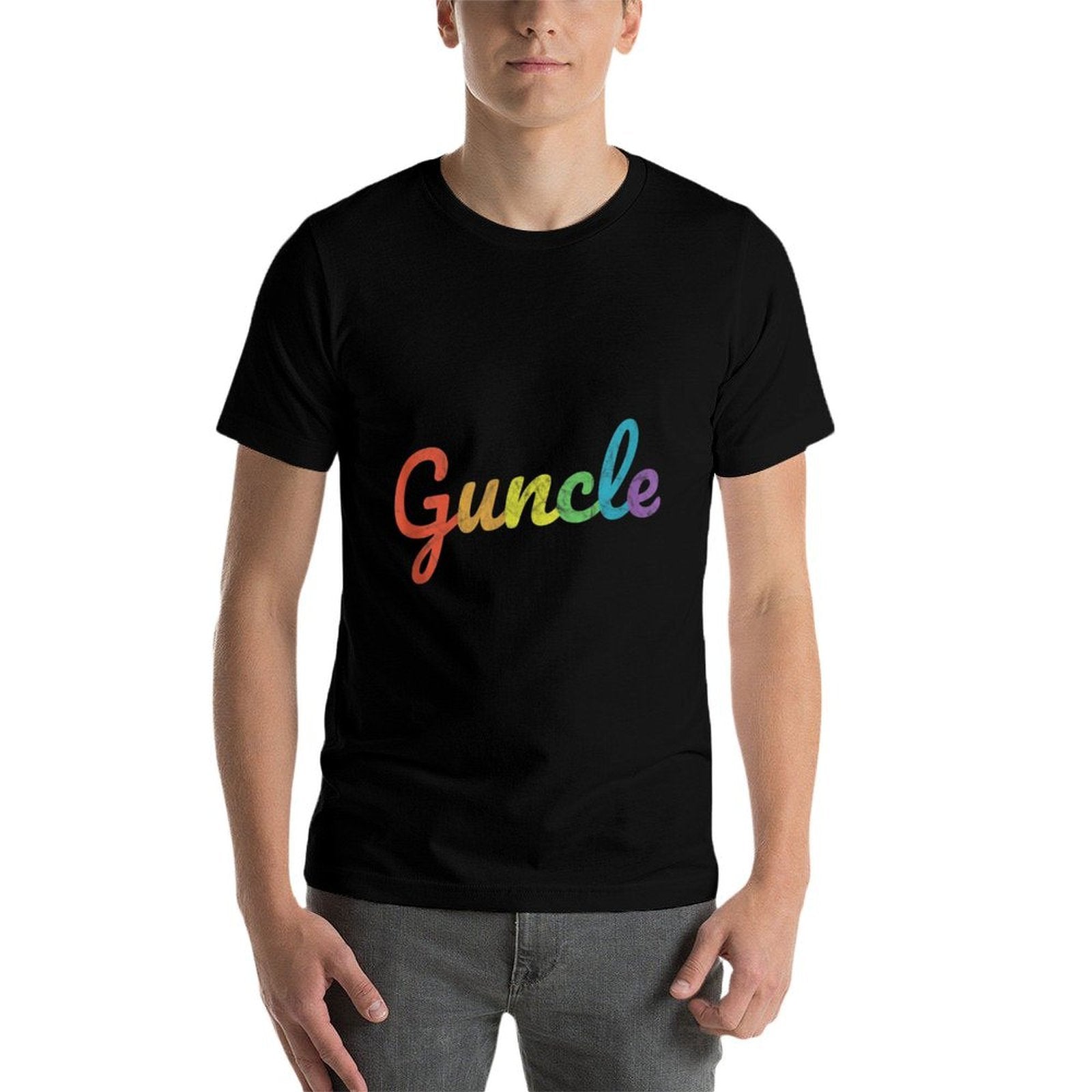 Fabulous Guncle LGTBQ - New Baby Gay Uncle Rainbow  Fade-proof Color T-Shirt