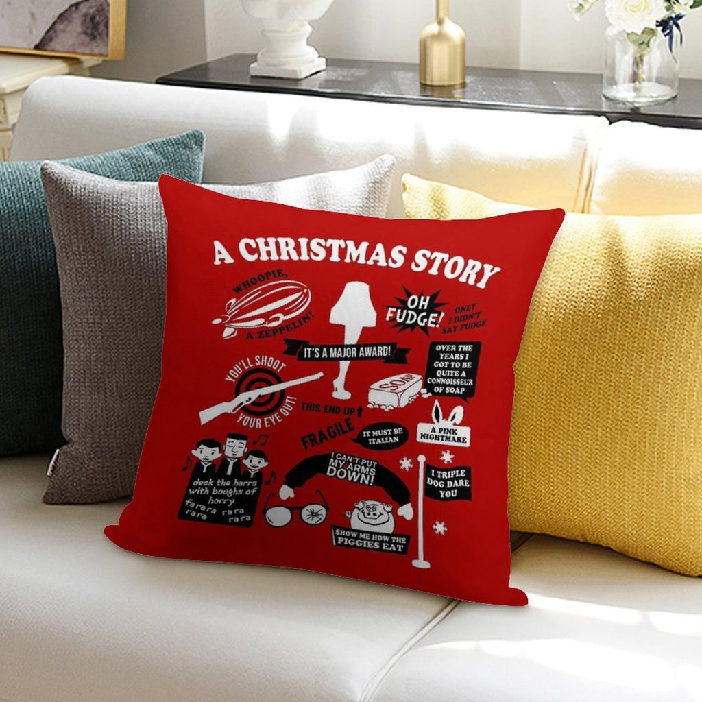 Christmas Story Quotes Soft Ultra-Soft Texture Throw Pillow