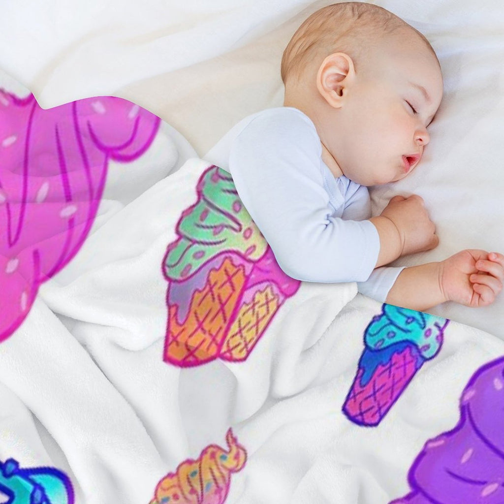 Ice Cream Cone Versatility Throw Blanket