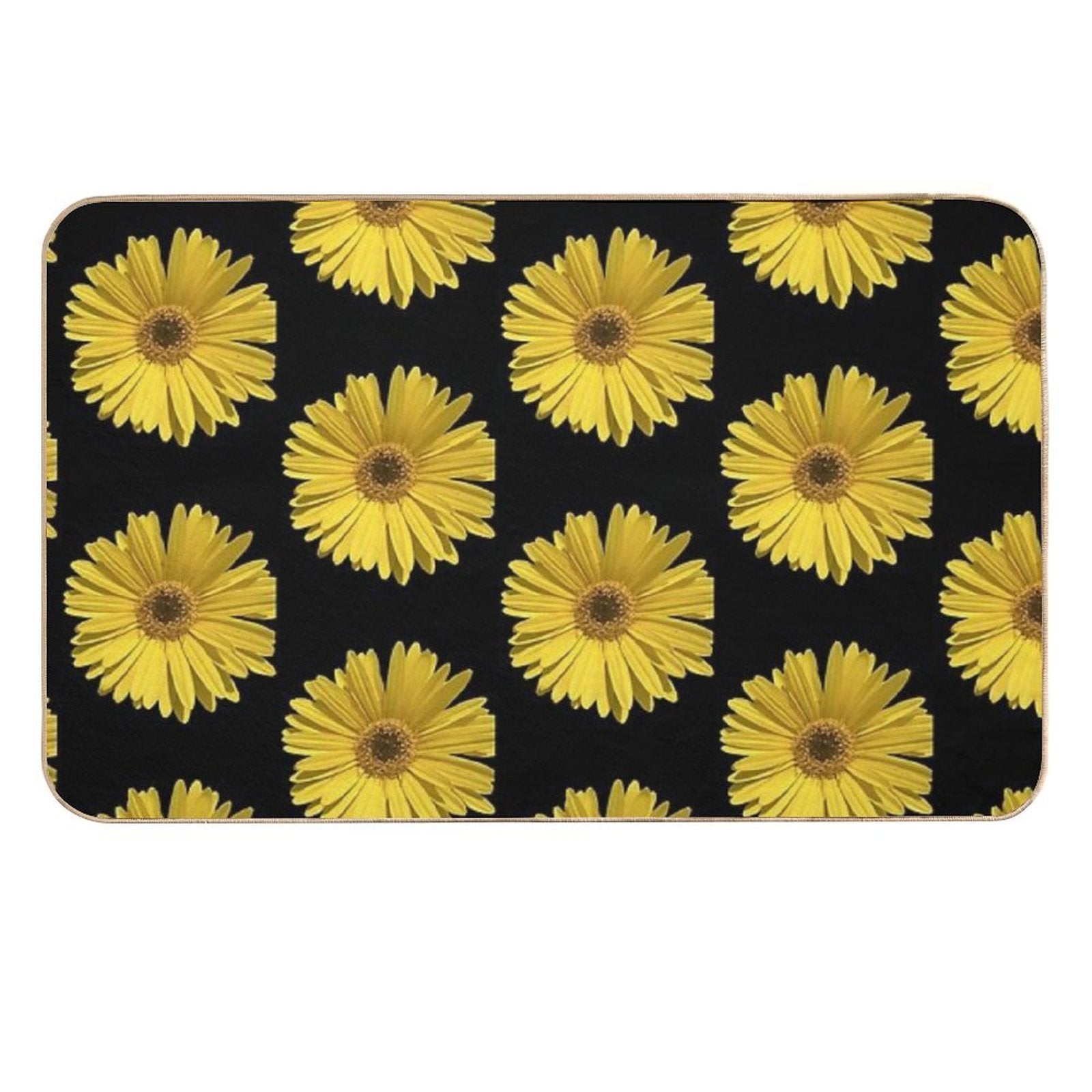 Close-up of A Yellow Daisy.  Versatile Bath Mat