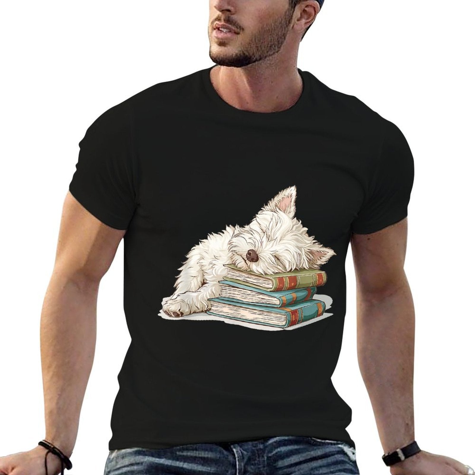 West Highland White Terrier Books Dog Breed Westie for Men Women Girls Kids  Trendy Pattern T-Shirt