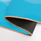 Blue Cool Dreamy Waves Flow  Multi-Purpose Bath Mat