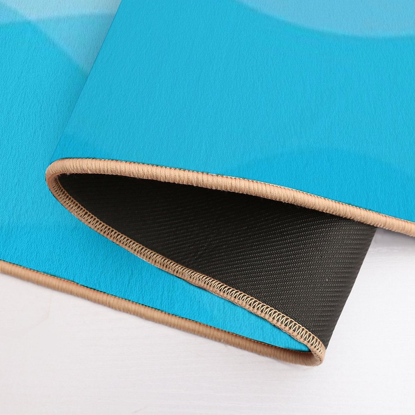 Blue Cool Dreamy Waves Flow  Multi-Purpose Bath Mat