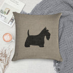 Scottish Terrier Silhouette(s) Black Scottie Dog Soft Multiple Sizes Throw Pillow
