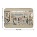 Kitagawa Utamaro Moonlight Revelry, Remastered - Vintage Japanese Art  Dirt-Trapping Bath Mat