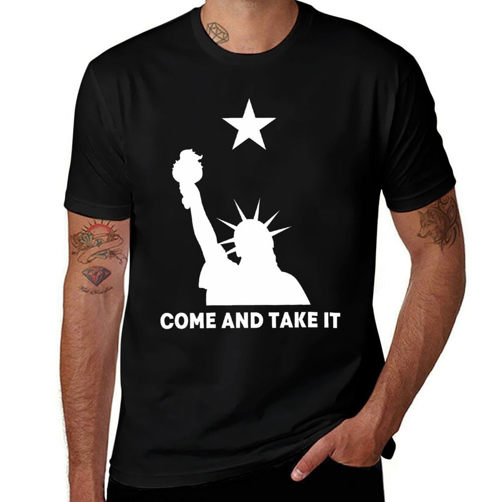 Funny Come And Take It Meme Statue Of Liberty Patriotic  Eco-friendly Material T-Shirt