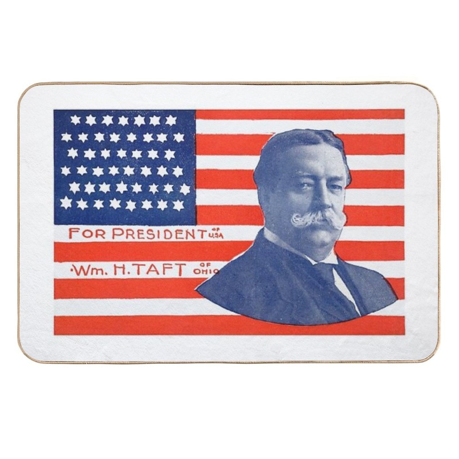 1909 William Taft for President  Fade-Resistant Bath Mat