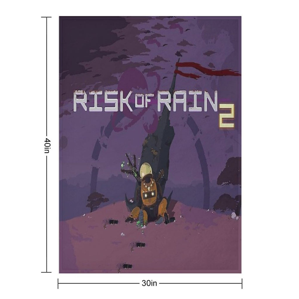 Risk of Rain Sustainable Throw Blanket