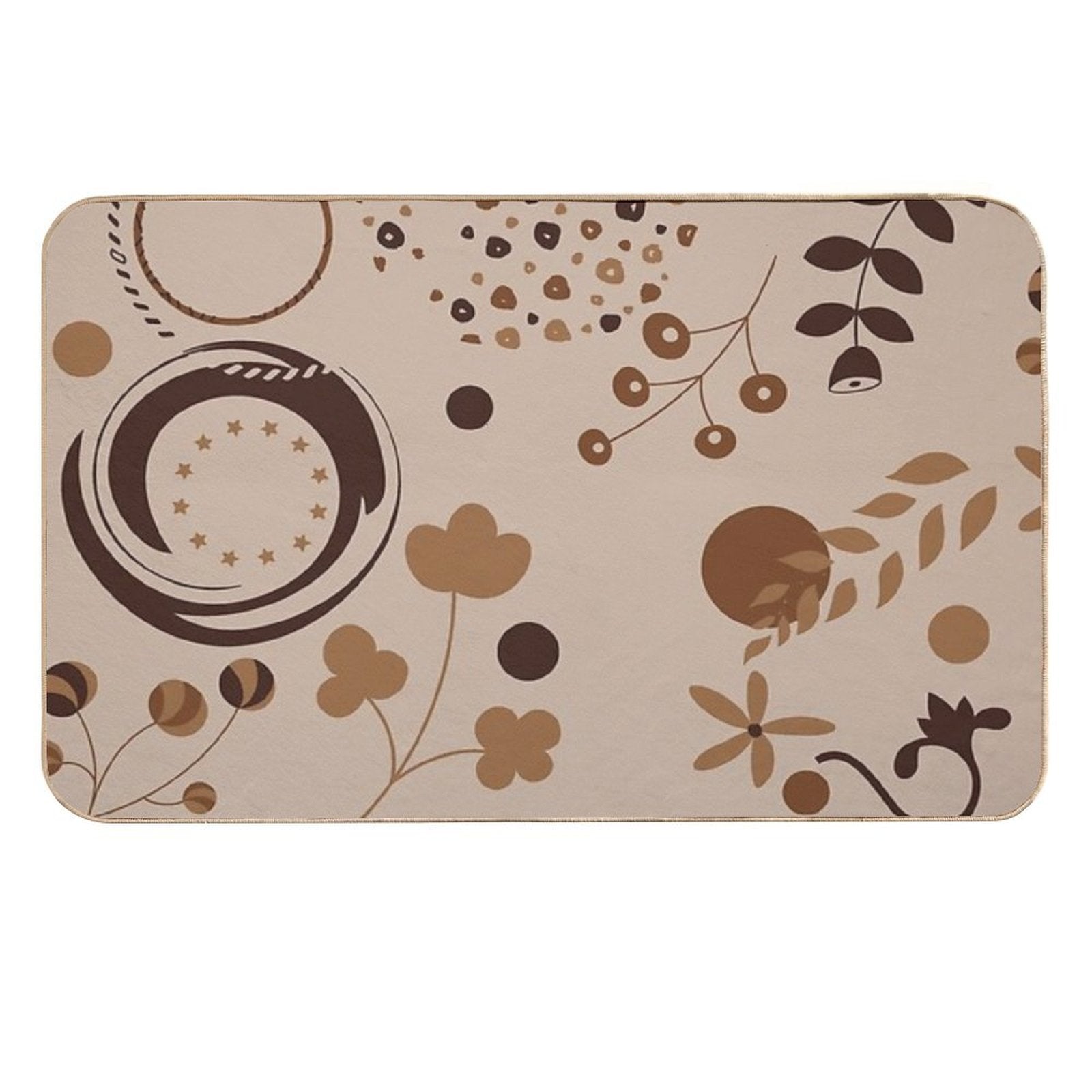 Abstract Floral Nude  Rapid-Drying Bath Mat