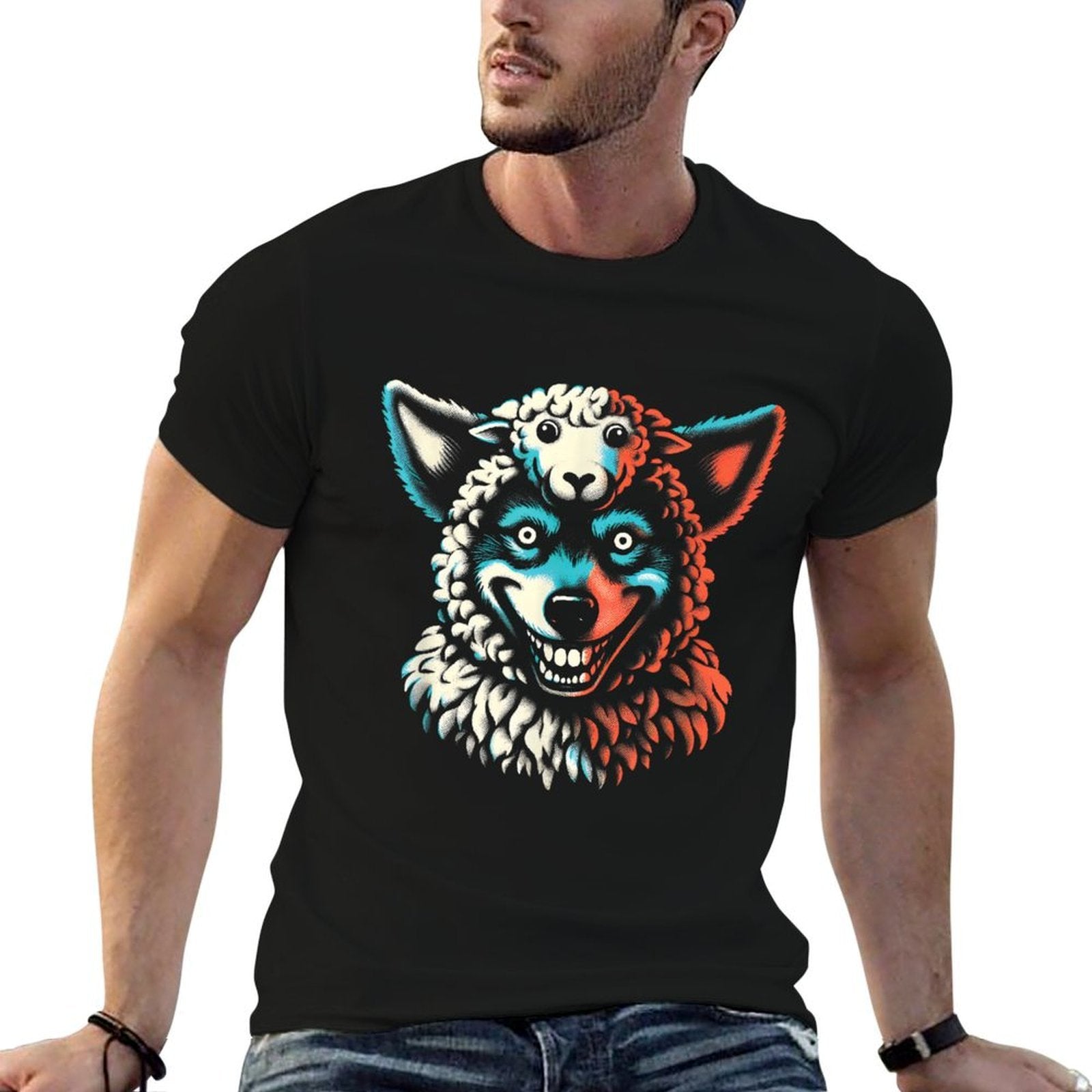 Wolf In Sheeps Clothing - Funny Graphic Wolf Sheep Costume  Odor-resistant T-Shirt
