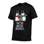 Naughty Christmas Saying Dirty Snowman Cartoon Ugly Xmas  Breathable T-Shirt