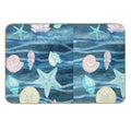 Happy Dancing Sea Shells And Sea Stars On The Waves Watercolor II  Versatile Bath Mat
