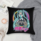 Hatsune Miku Vocaloid by T-TEES Clothing Soft Luxury Feel Throw Pillow