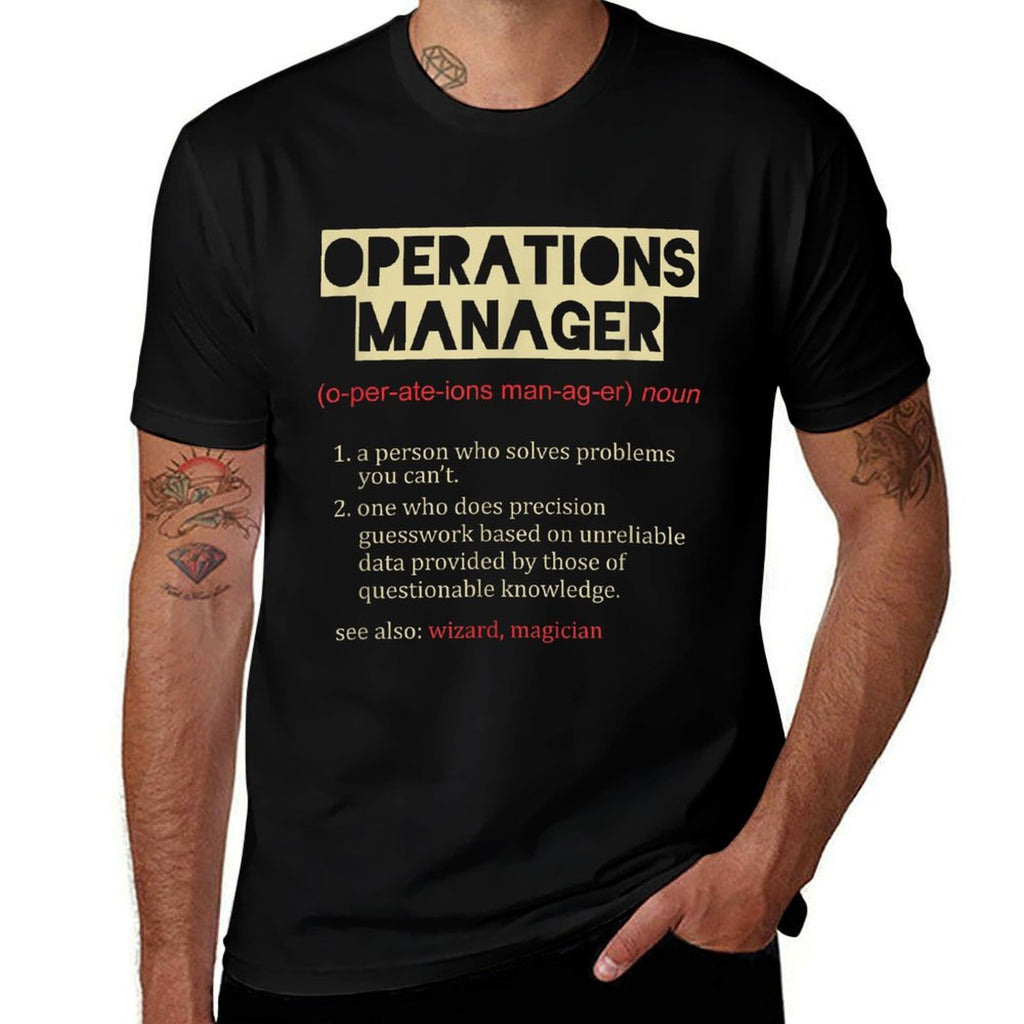 Operations Manager Funny Dictionary Definition Humour  Graphic-printed T-Shirt