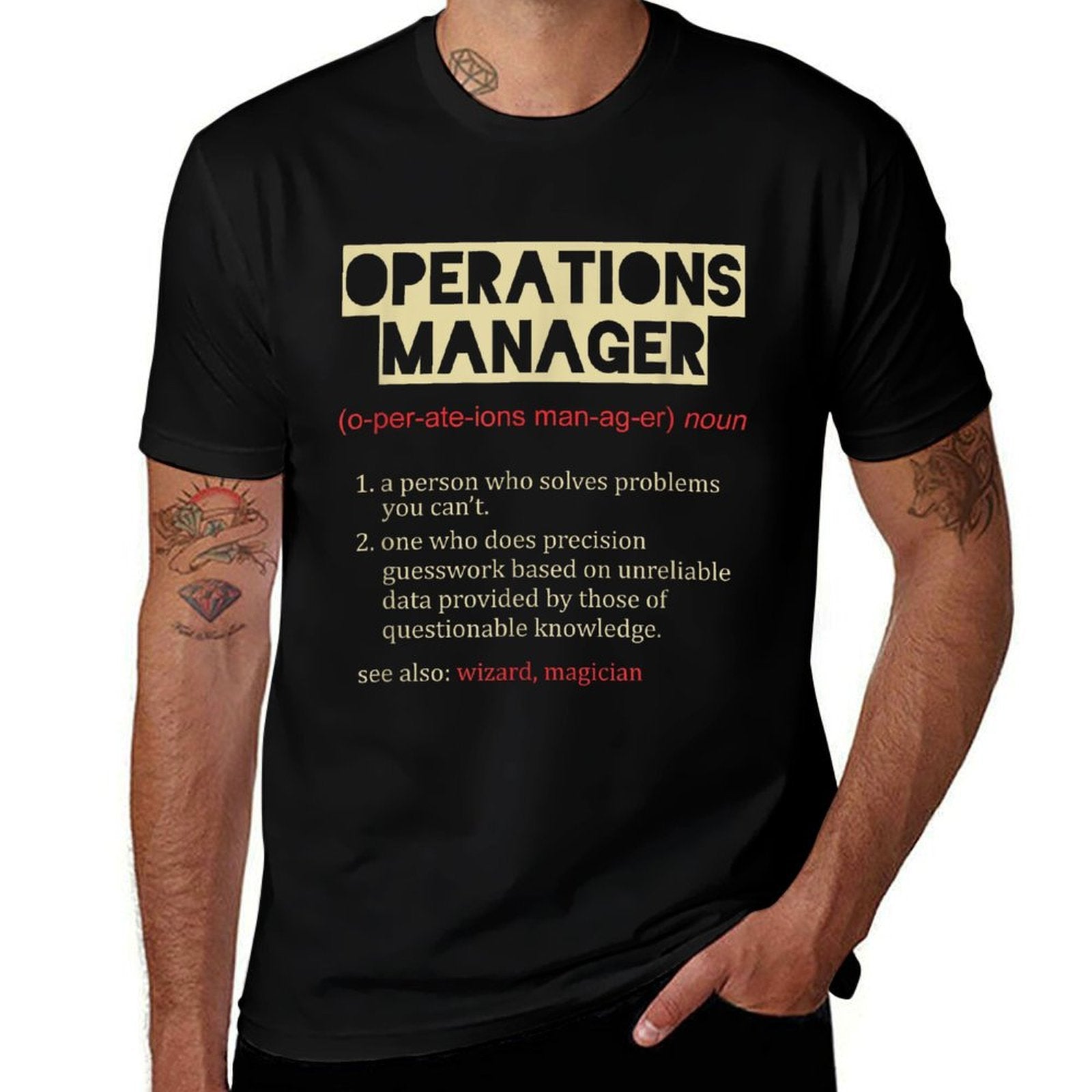 Operations Manager Funny Dictionary Definition Humour  Graphic-printed T-Shirt