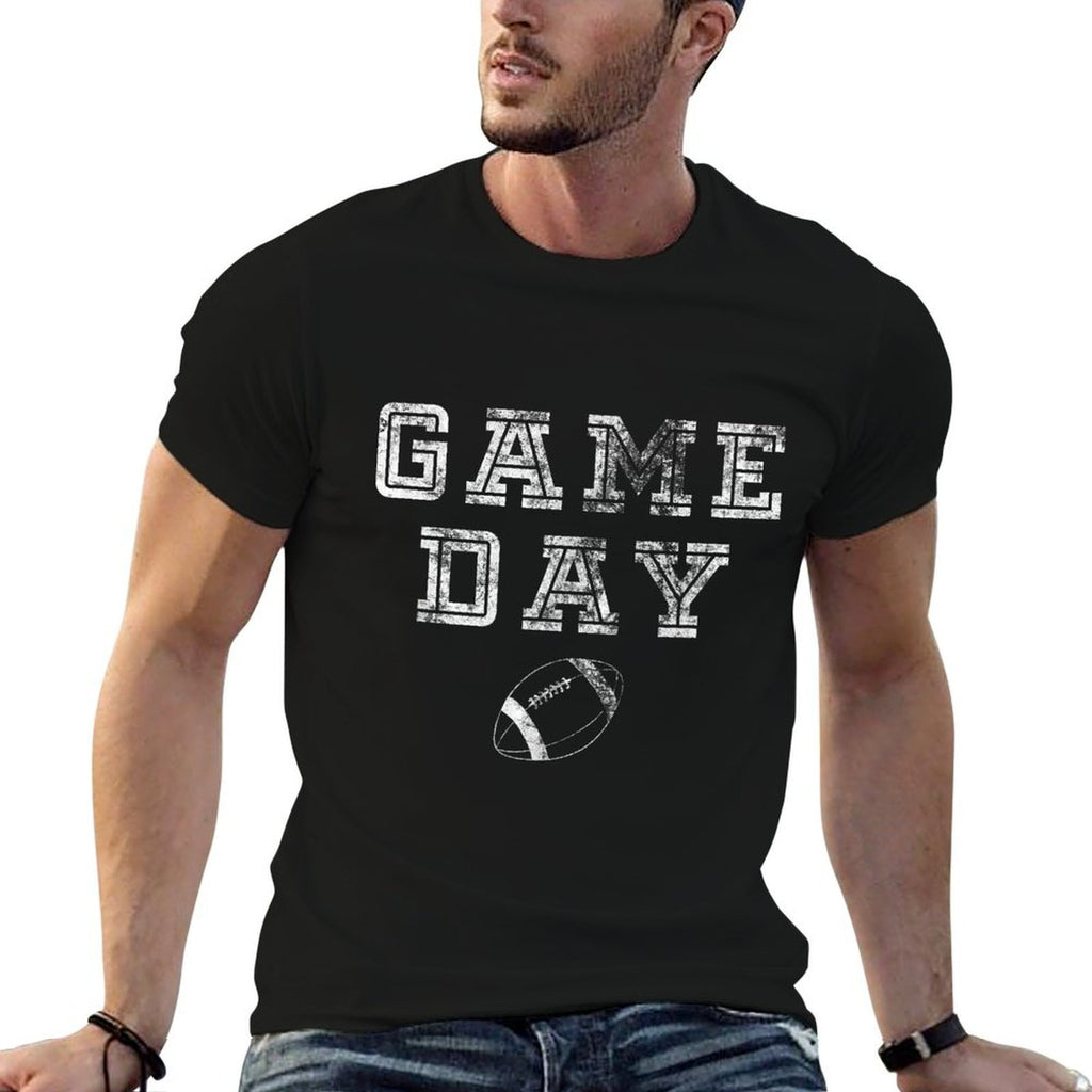 Game Day Football T Women Men Cute Football Top Gifts  High-quality Stitching T-Shirt