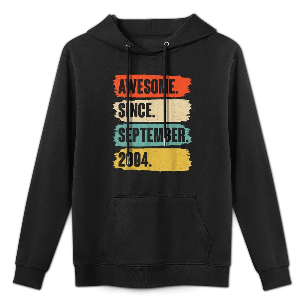 21 Years Old Awesome Since September 2004 21st Birthday Kangaroo Pocket Hoodie